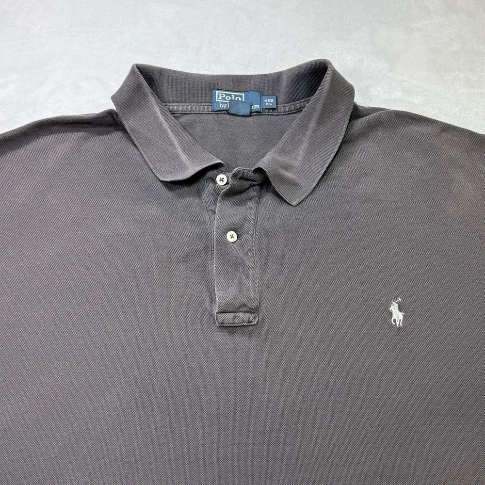 Polo Ralph Lauren Big & Tall 4XB Gray Cotton Polo Shirt‎ Big Size